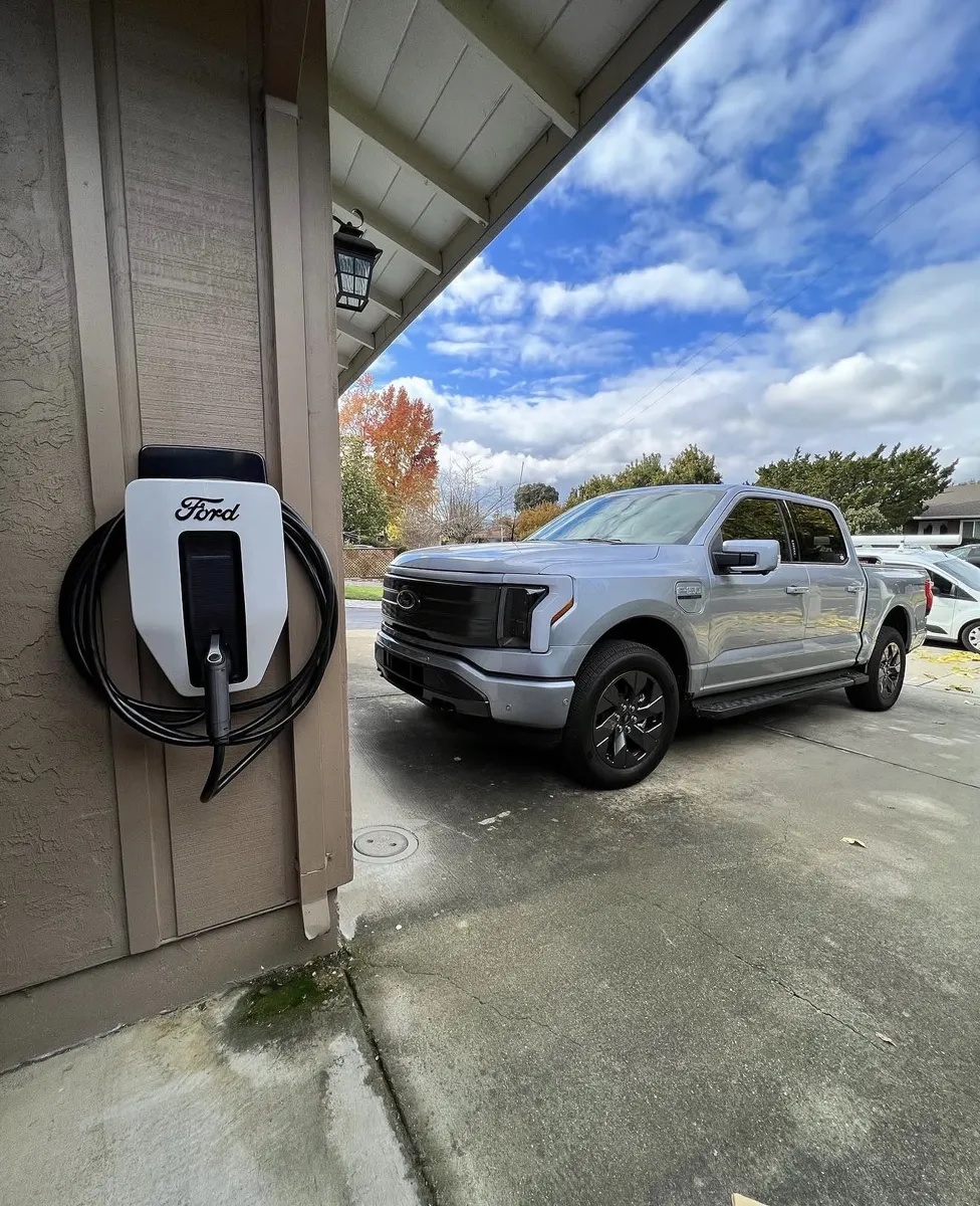 Ford charger installed for a Ford F-150 Lightning